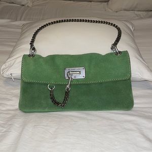 Michael Kors genuine soft suede with silver hardware.